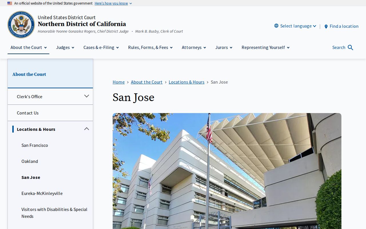 San Jose criminal records at the federal courthouse