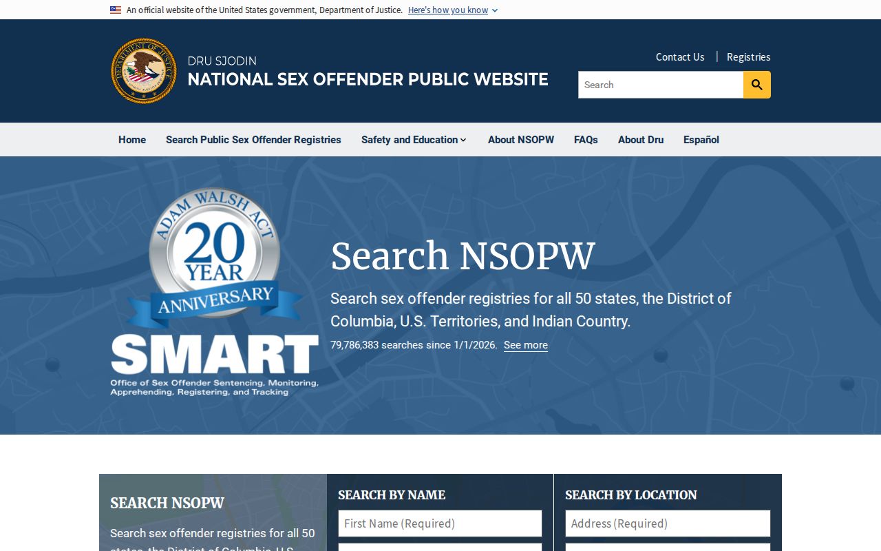 National search for Santa Clara County sex offender records